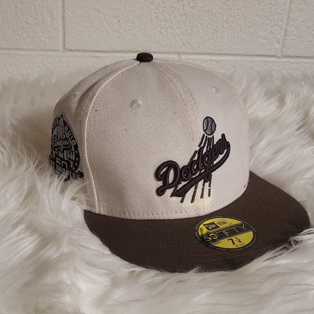 New Era Dodgers Cap with Brown Brim